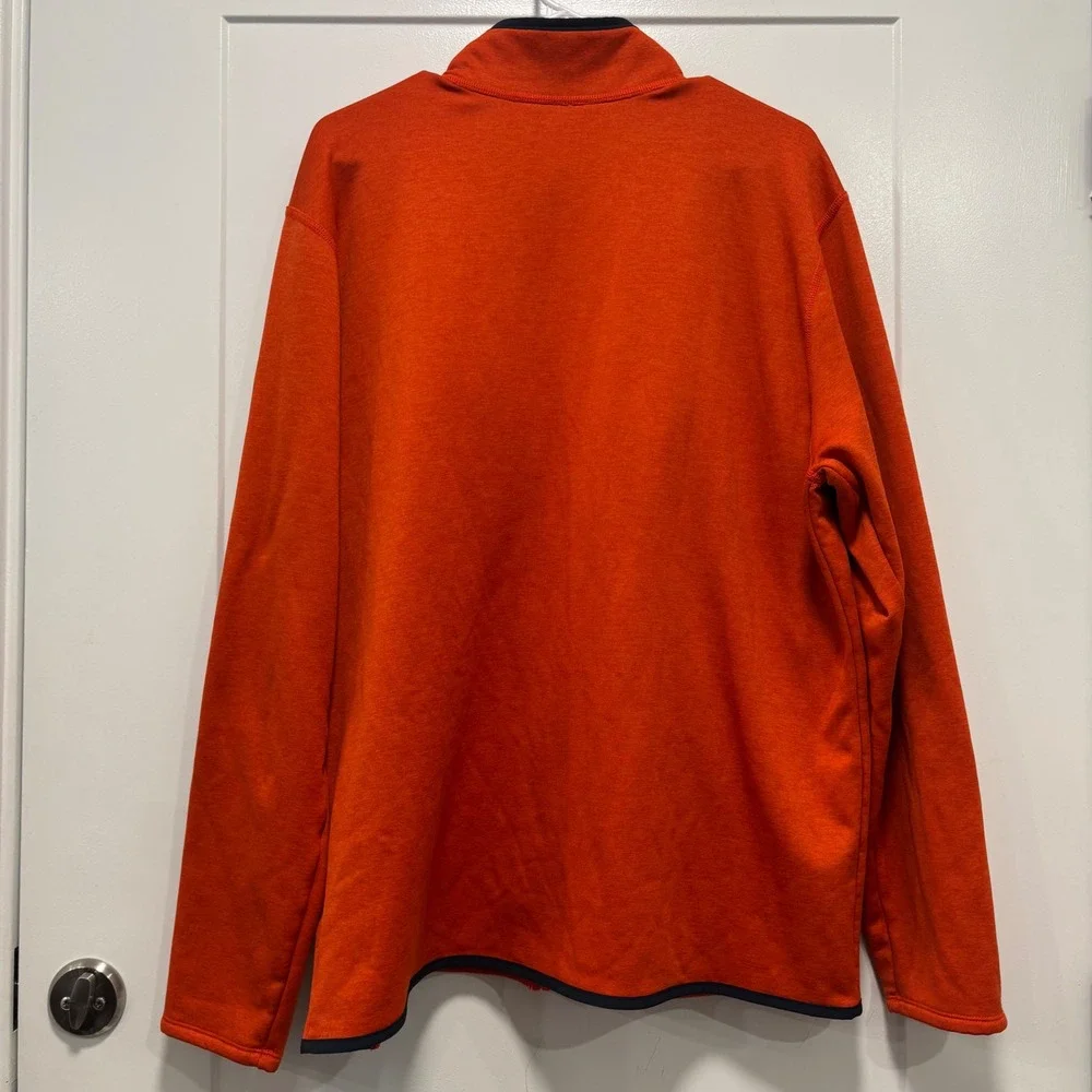 The North Face Mens XL Orange Full Zip Fleece Jacket Belle Aire Creations Logo